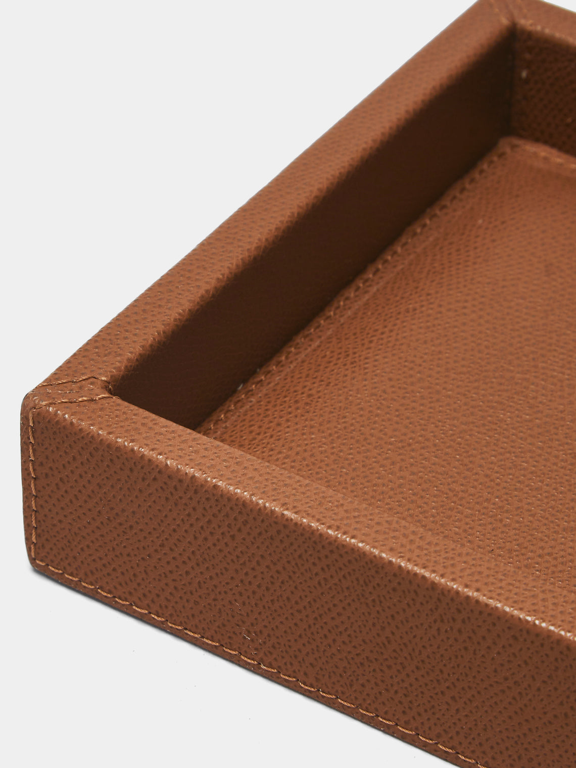 Giobagnara - Soft Leather Valet Tray (8in/20cm) - Brown - ABASK