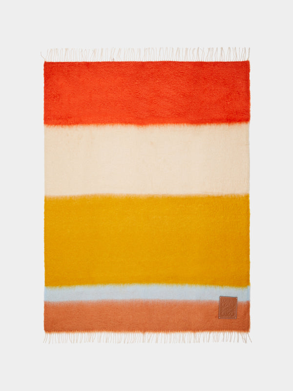 Loewe Home - Wool and Linen Striped Blanket -  - ABASK