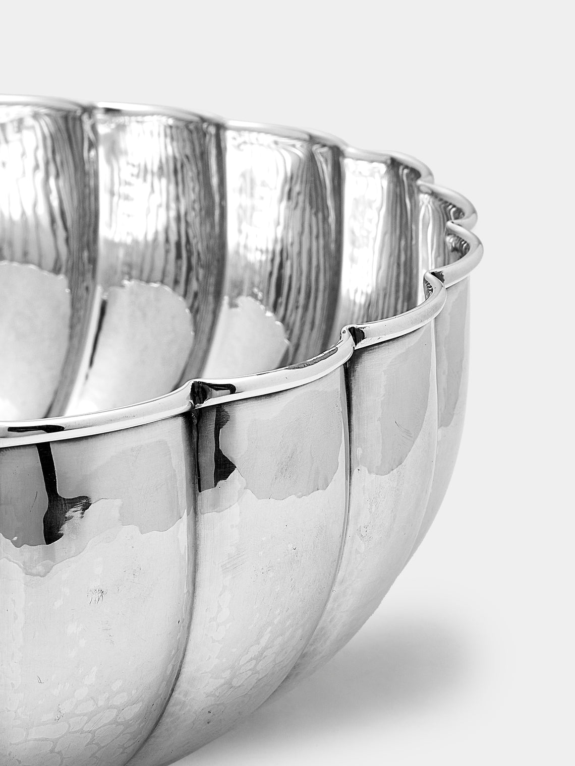 Antique and Vintage - 1950s Italian Solid Silver Scallop Bowl - Silver - ABASK