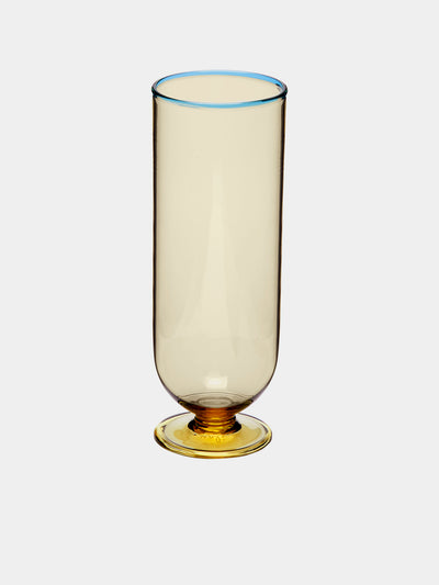 Yali Glass - Hand-Blown Murano Glass Highballs (Set of 2) - Yellow - ABASK- 
