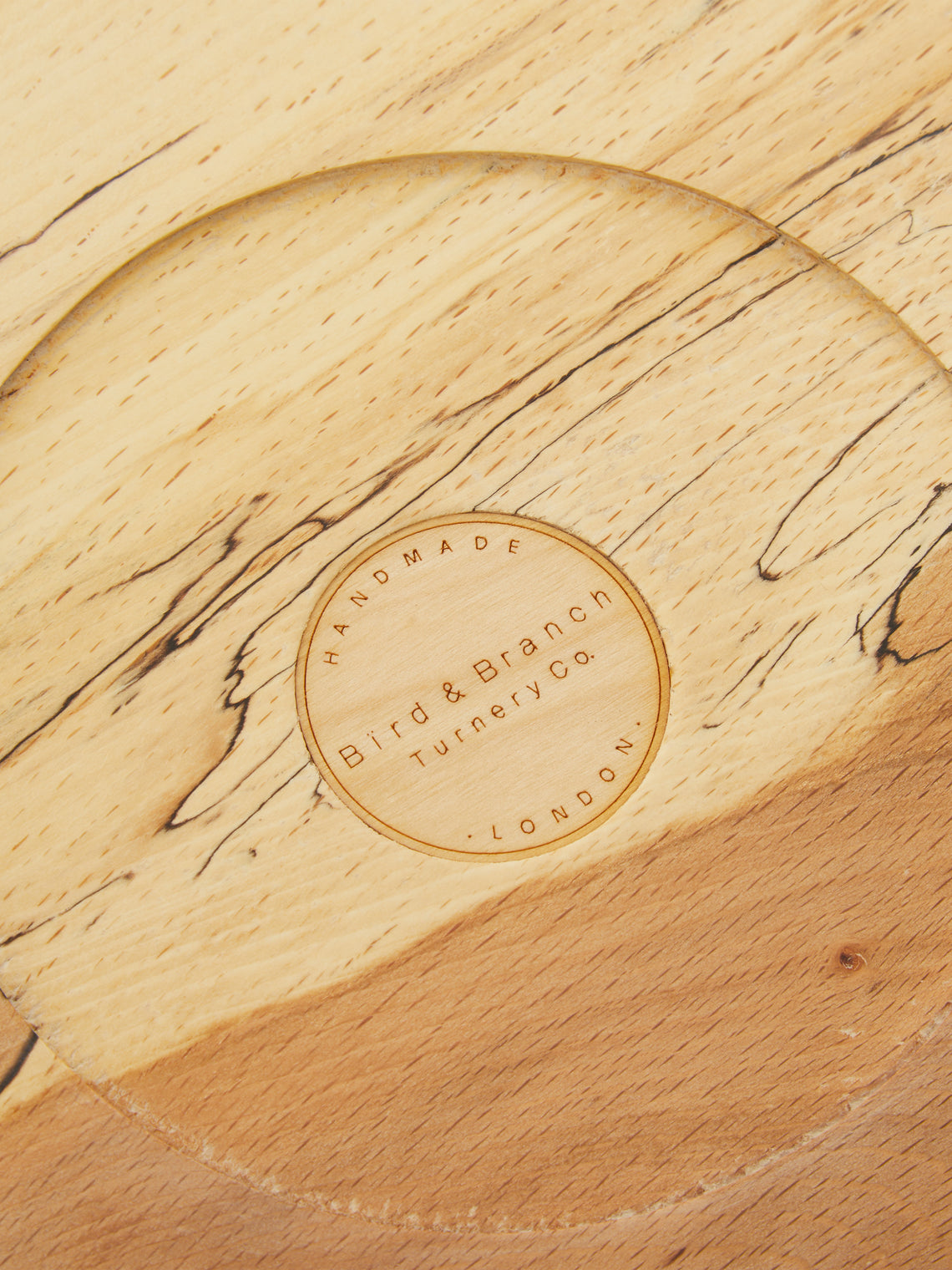 Bird & Branch - Fairlight Hand-Turned Patterned Beech Extra Large Bowl -  - ABASK