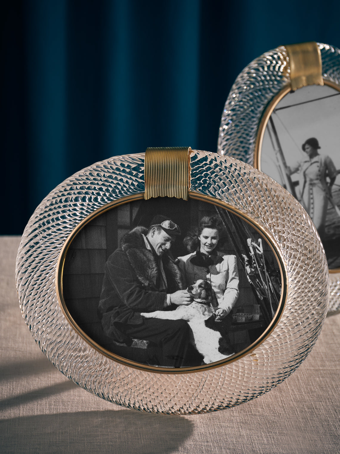 Antique and Vintage - 1960s Murano Glass Photo Frame - Clear - ABASK