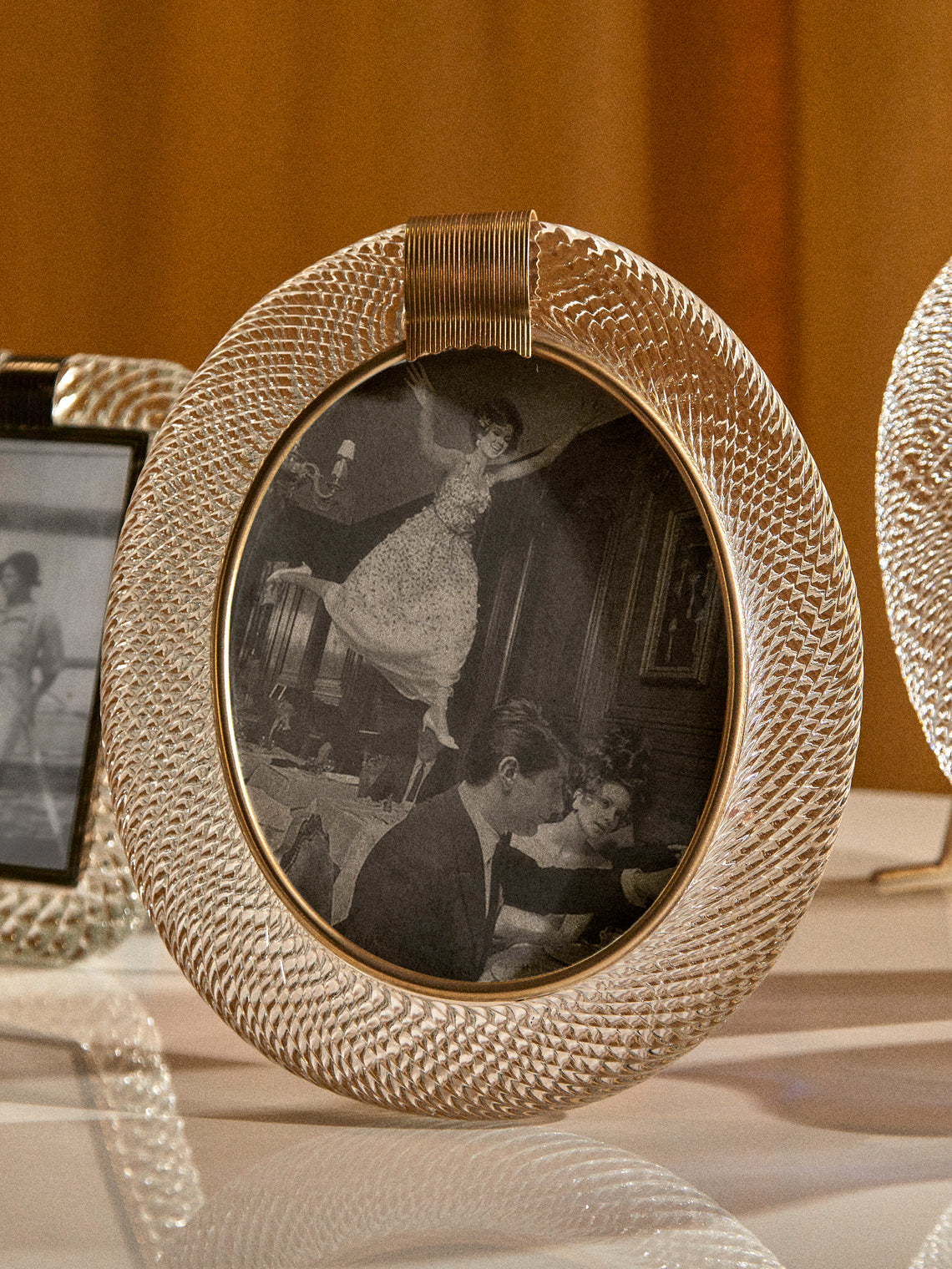Antique and Vintage - 1960s Murano Glass Photo Frame - Clear - ABASK