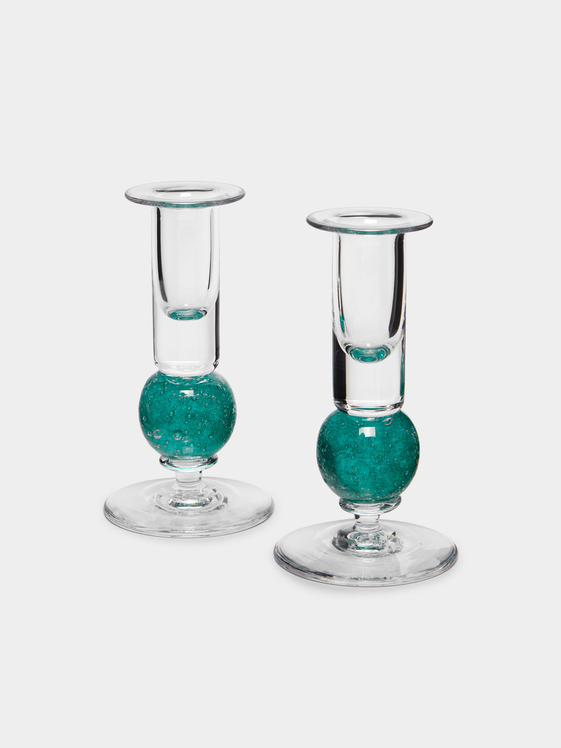 Stewart Hearn - Stellar Hand-Blown Glass Candlesticks (Set of 2) -  - ABASK