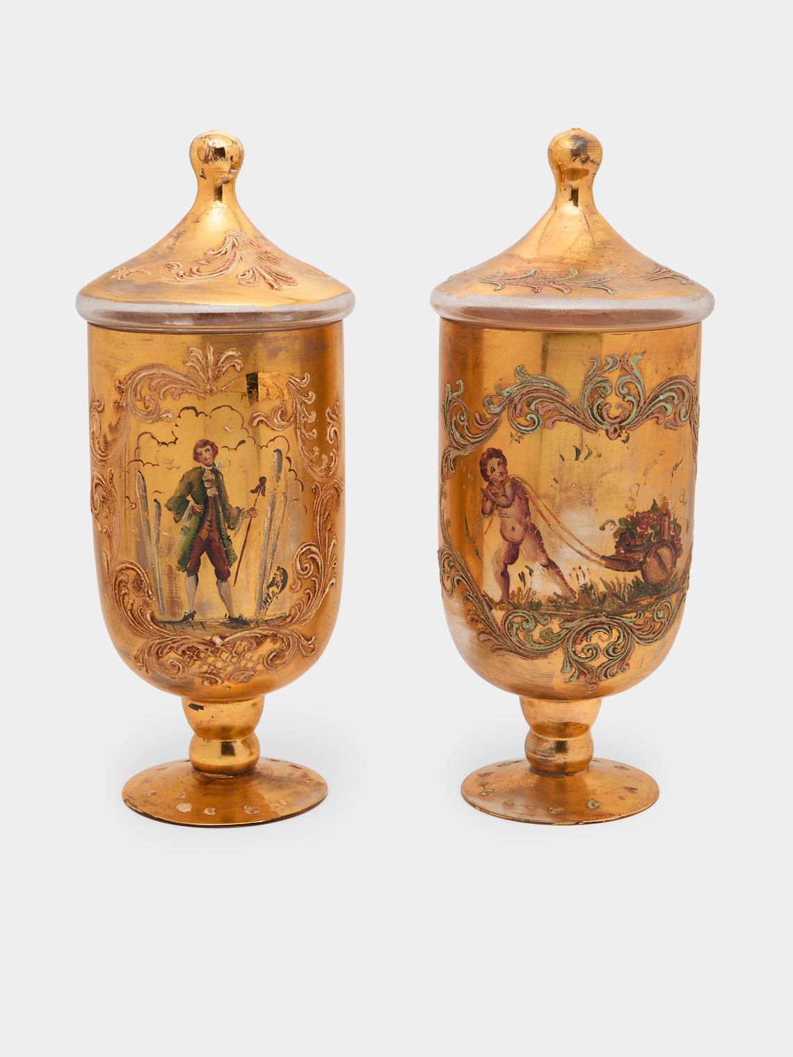 Antique and Vintage - 18th-Century Italian Glass Apothecary Jars (Set of 2) -  - ABASK - 