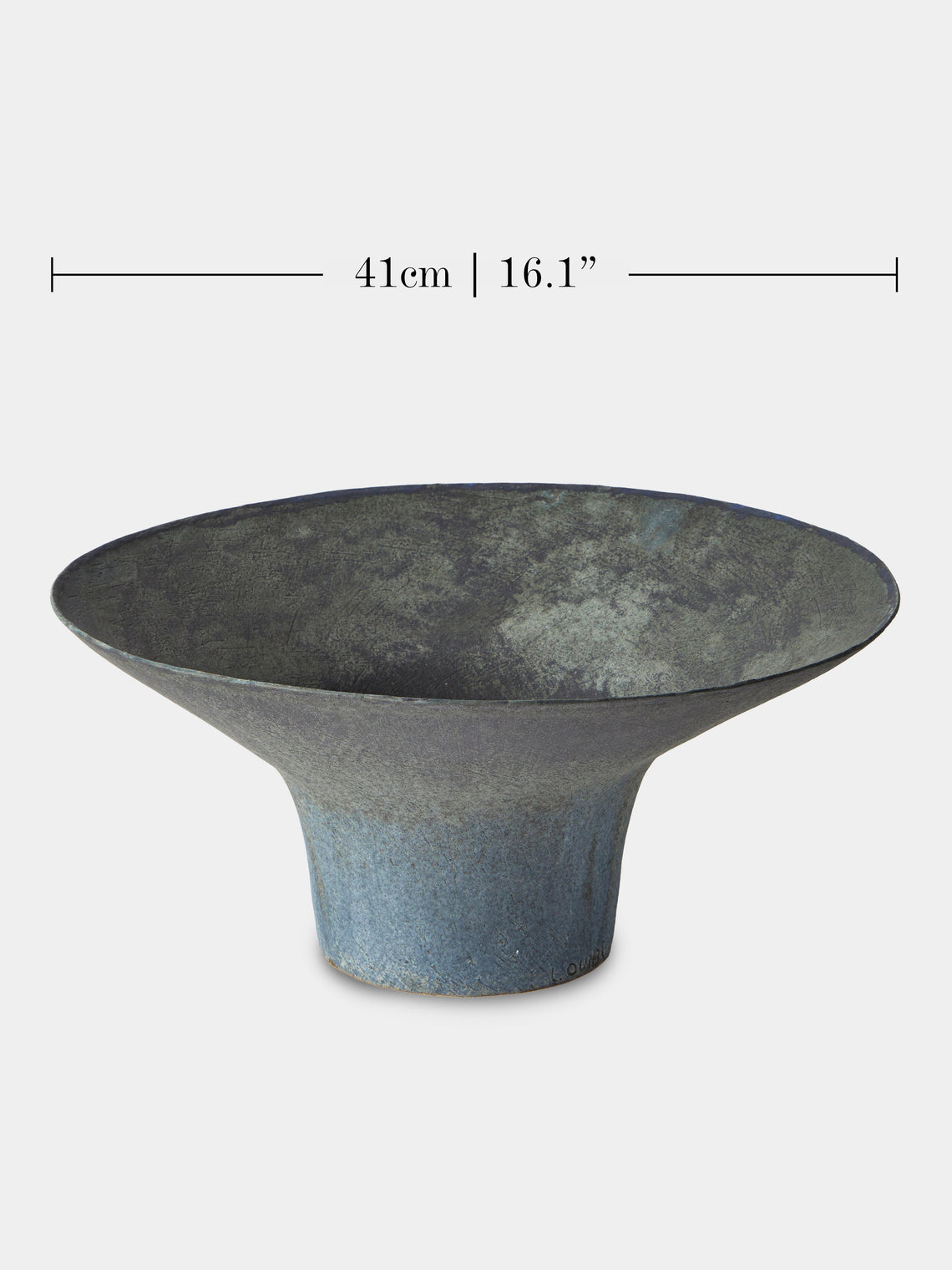 Linda Ouhbi - 04/2025 Hand-Built Stoneware Vase (16in/41cm) - Blue - ABASK