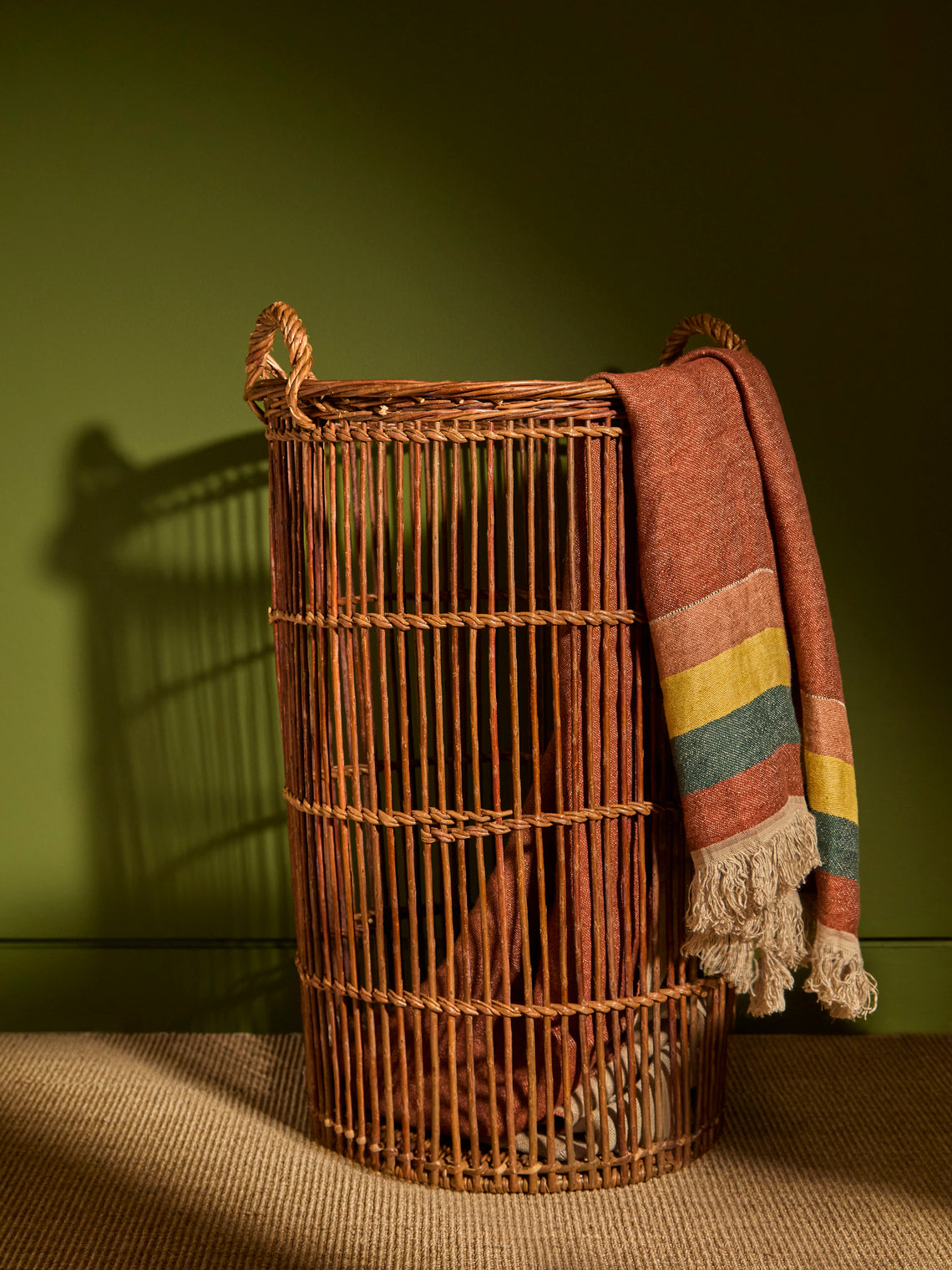 Benjamin Nauleau - Handwoven Willow Laundry Basket -  - ABASK
