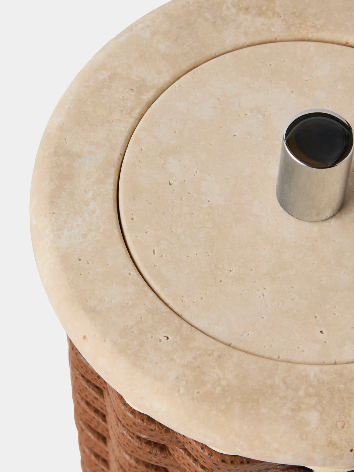 Pigment France - Courbet Leather and Rattan Box - Brown - ABASK