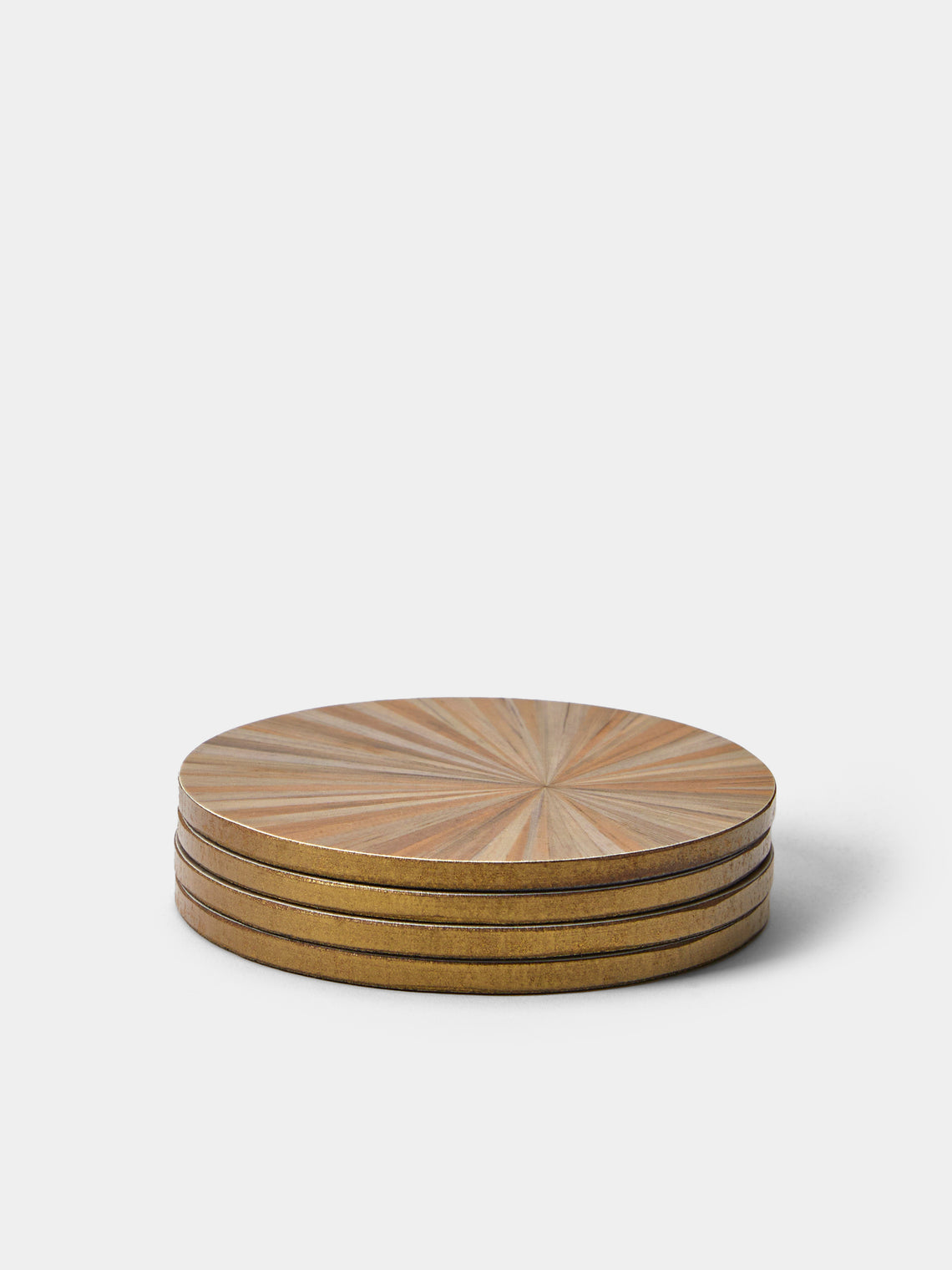 HestiaLiving - Soleil Wood Coasters (Set of 4) - Gray - ABASK