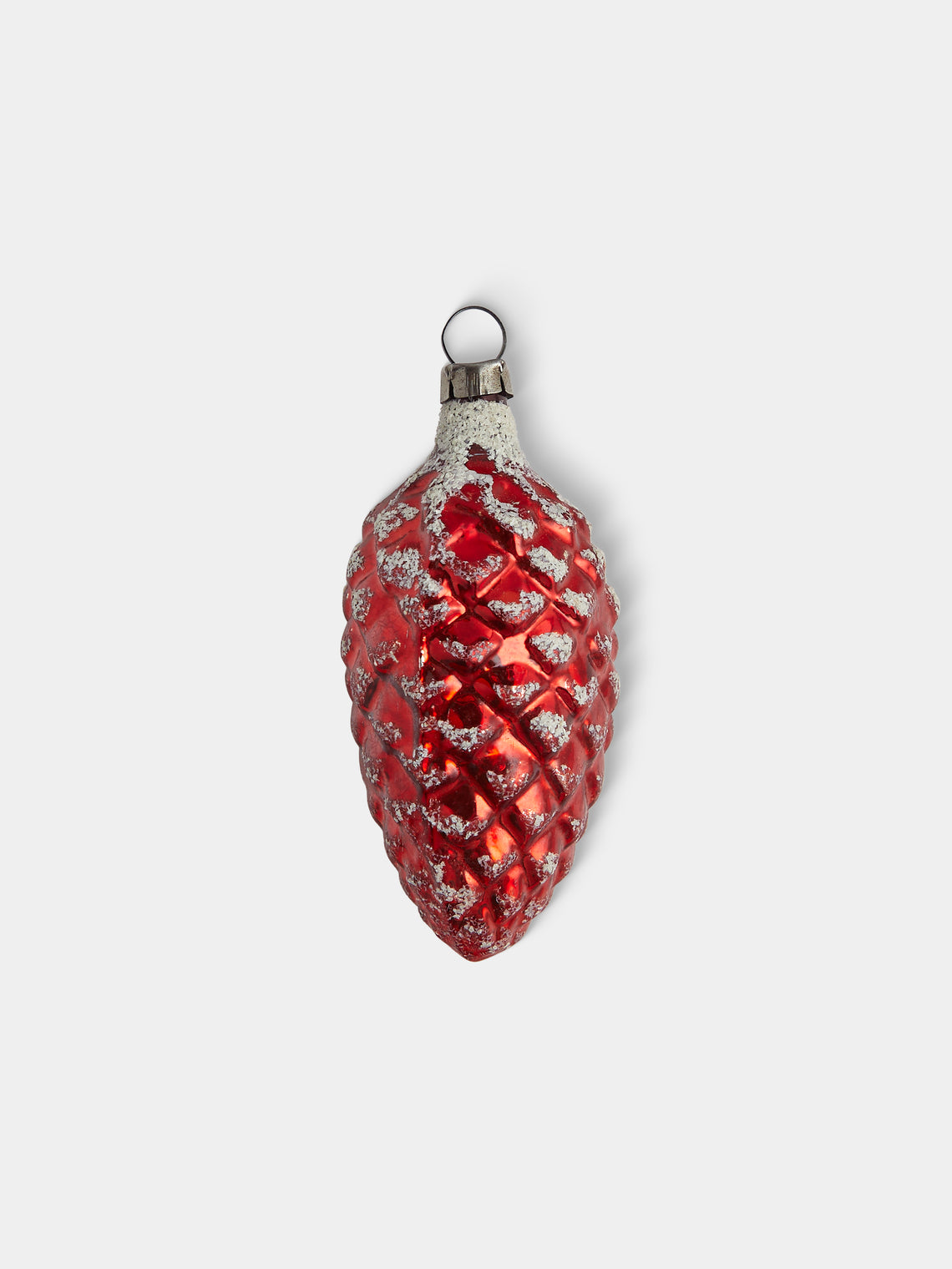 Antique and Vintage - Early-20th-Century Pinecones Glass Baubles (Set of 12) - Red - ABASK