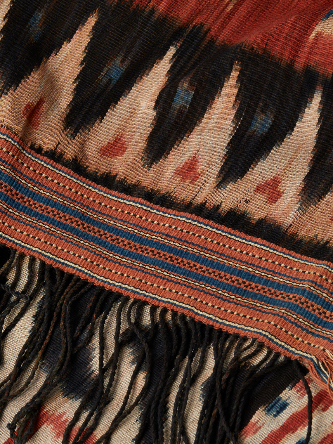 R Collective - Njara Mahang Ikat Cotton Bed Blanket (90.5in/2.3m) - Multiple - ABASK