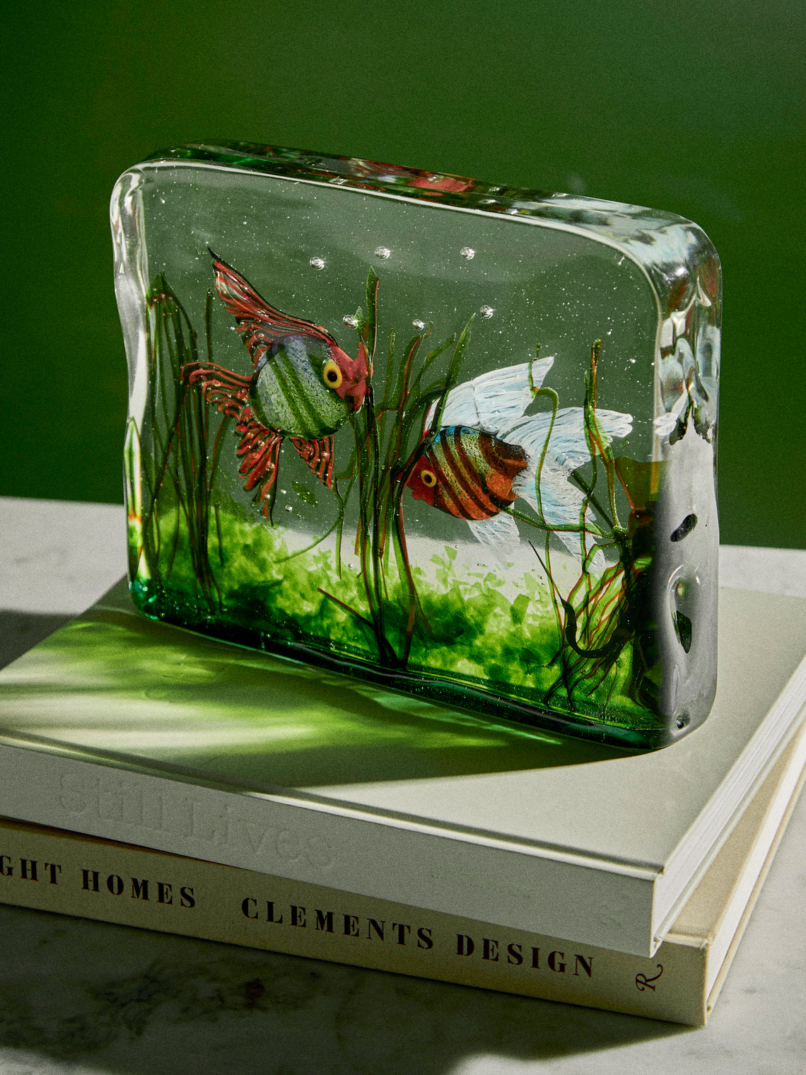 Antique and Vintage - 1960s Alfredo Barbini for Cenedese Fish Murano Glass Paperweight - Multiple - ABASK