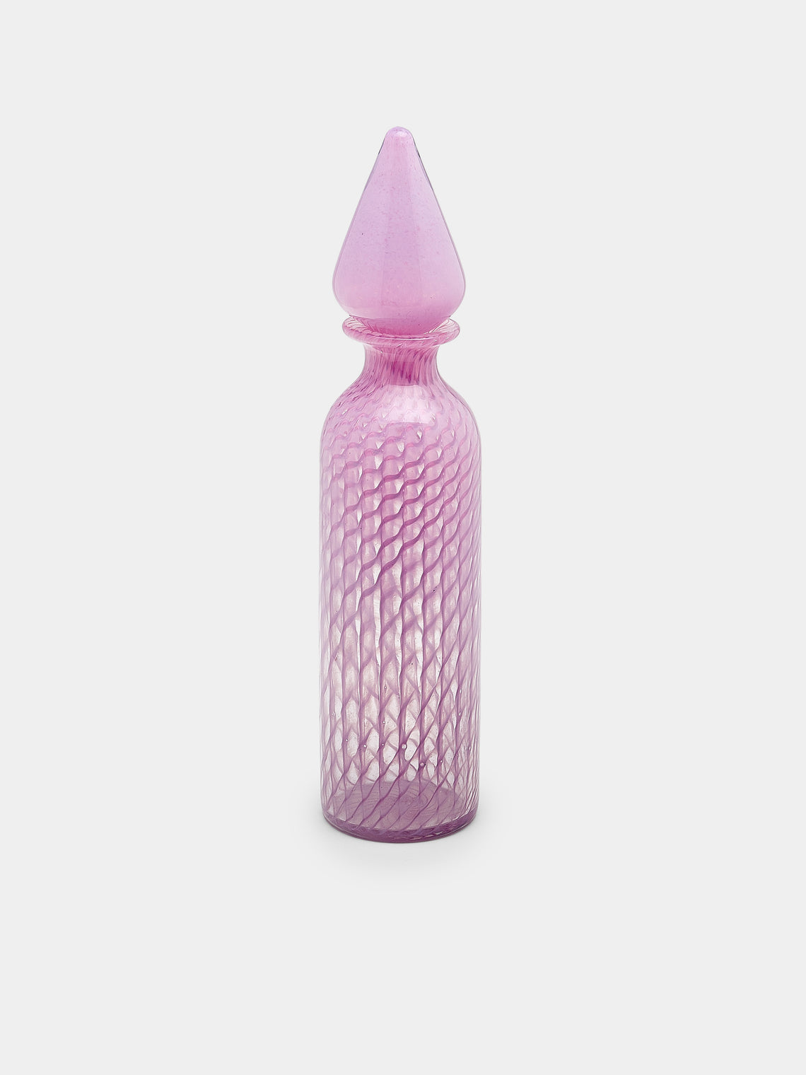 Antique and Vintage - 1950s Murano Glass Decanter - Pink - ABASK - 