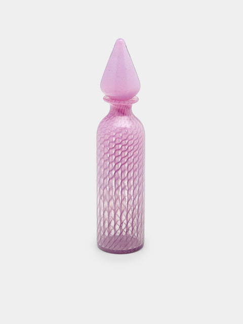 Antique and Vintage - 1950s Murano Glass Decanter - Pink - ABASK - 