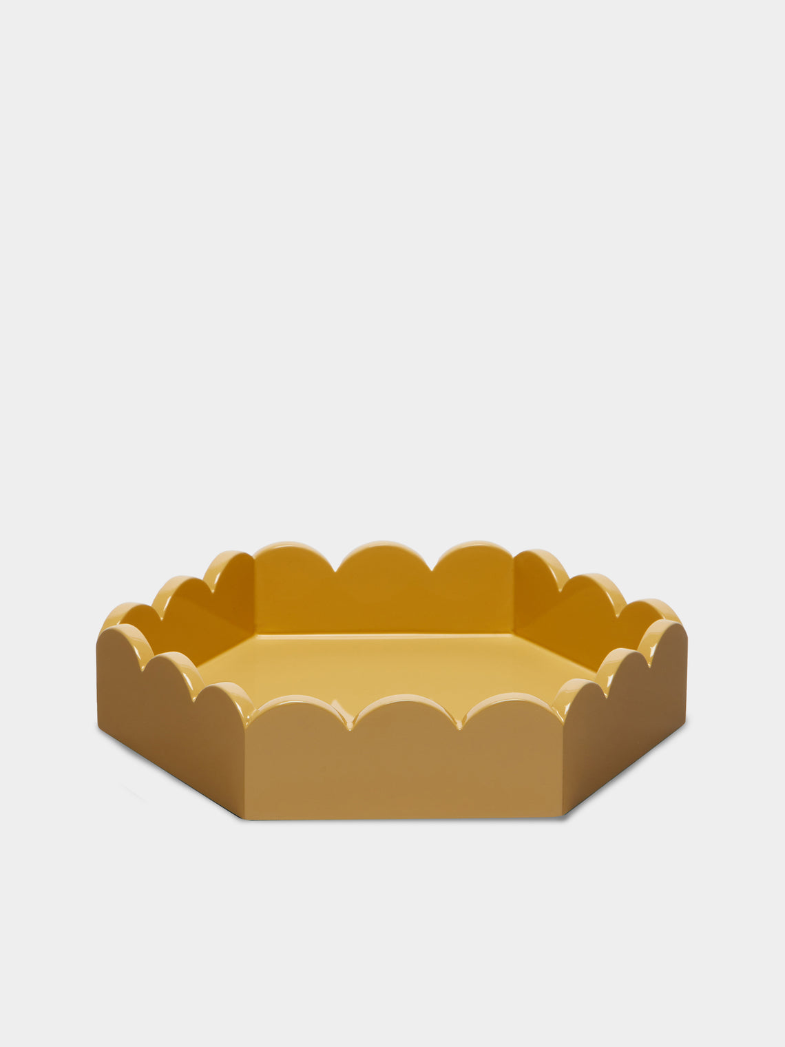 Scarlett And Sallis - Lacquered Wood Small Scalloped Tray -  - ABASK