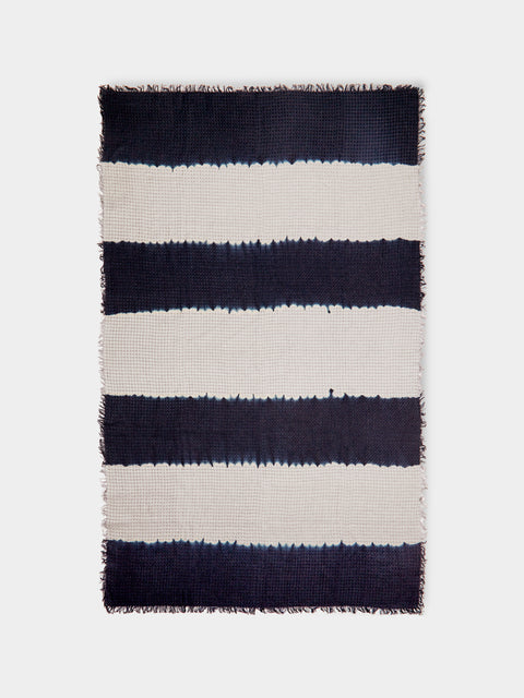 Suzusan - Shibori Waffle Linen Throw -  - ABASK - 