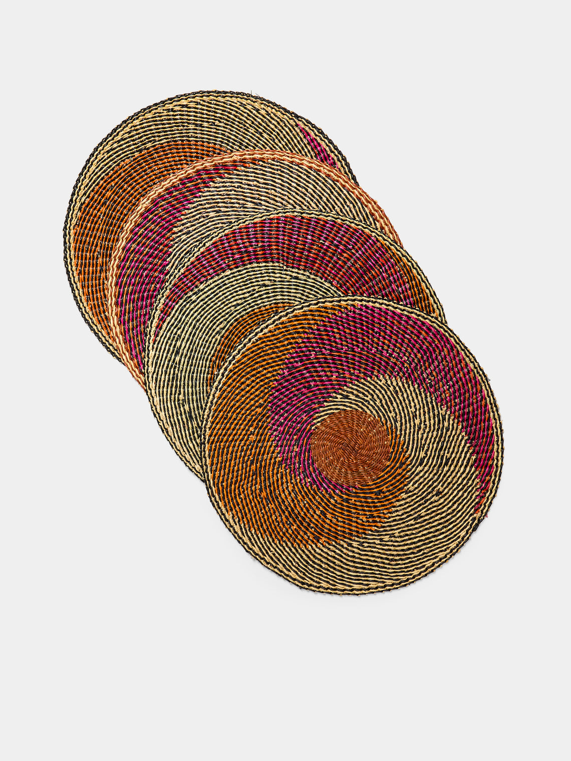 Baba Tree - Handwoven Elephant Glass Placemats (Set of 4) - Multiple - ABASK