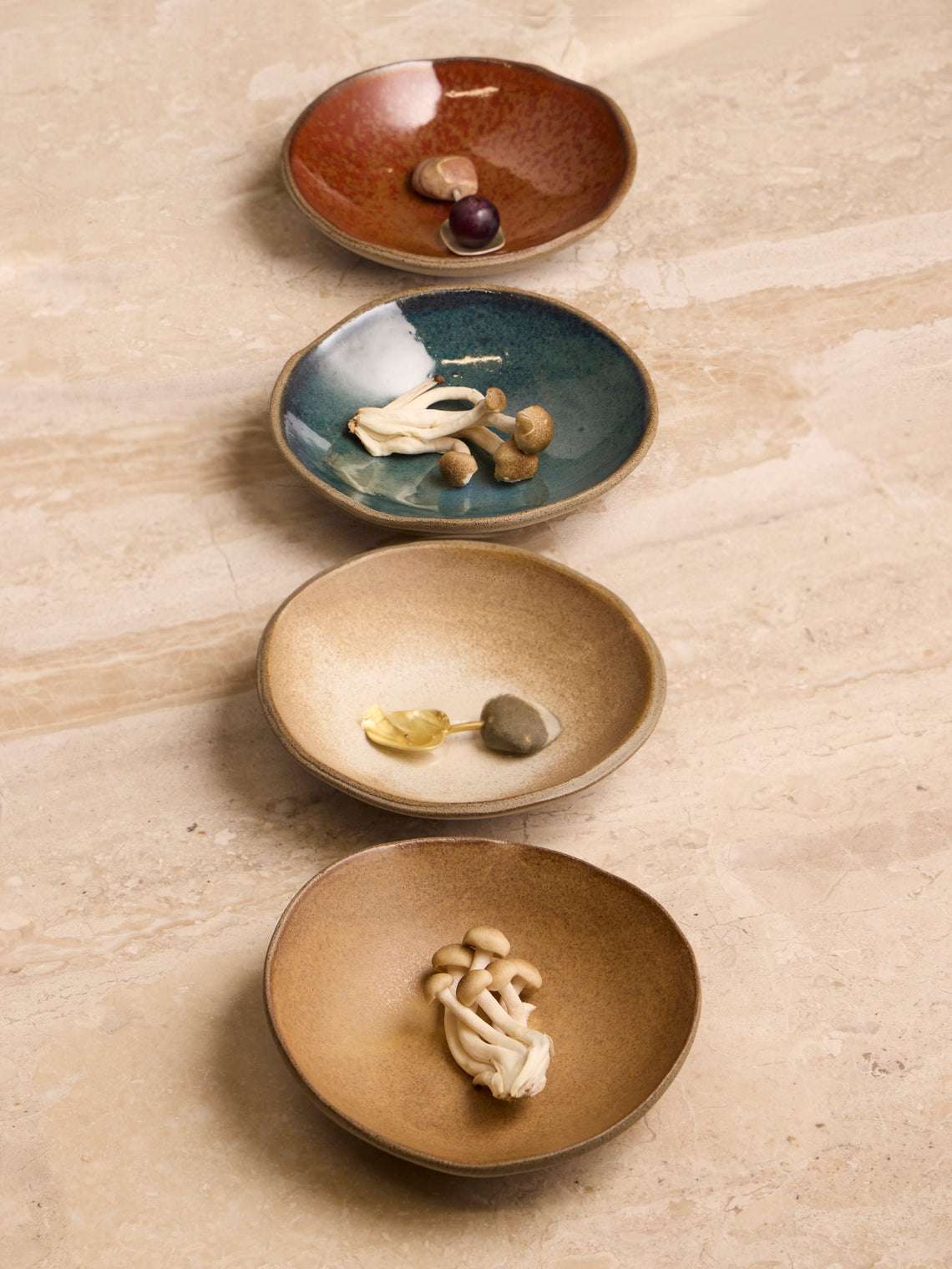 Hana Karim Studio - Hand-Built Stoneware Tapas Bowls (Set of 4) - Multiple - ABASK