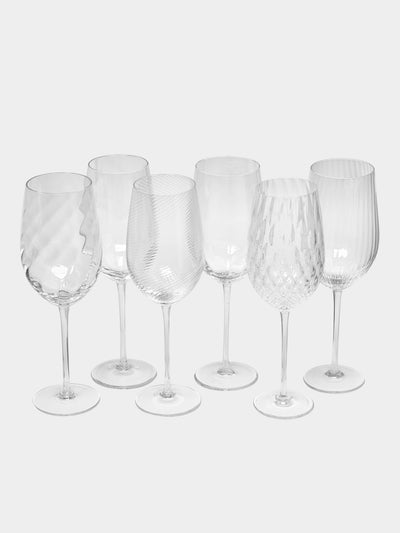 NasonMoretti - Tolomeo Hand-Blown Murano White Wine Glasses (Set of 6) -  - ABASK - 