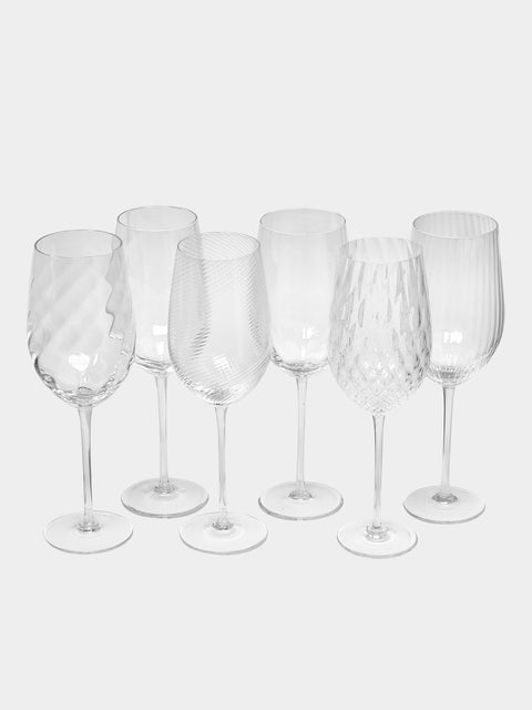 NasonMoretti - Tolomeo Hand-Blown Murano White Wine Glasses (Set of 6) -  - ABASK - 