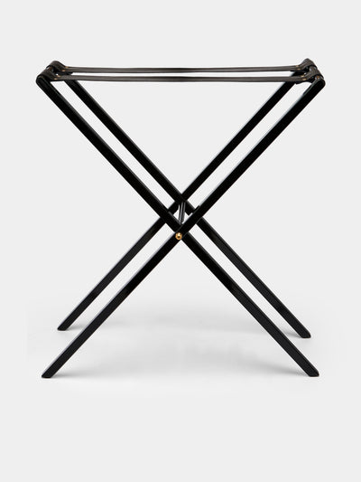 Fornasetti - Leather and Iron Tray Holder - Black - ABASK - 