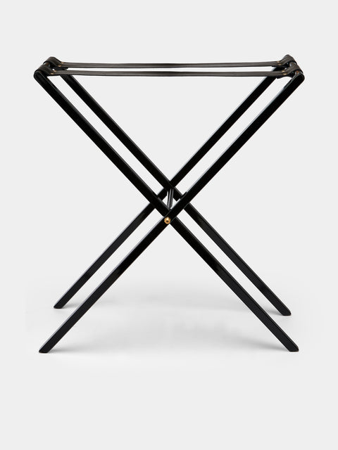 Fornasetti - Leather and Iron Tray Holder - Black - ABASK - 