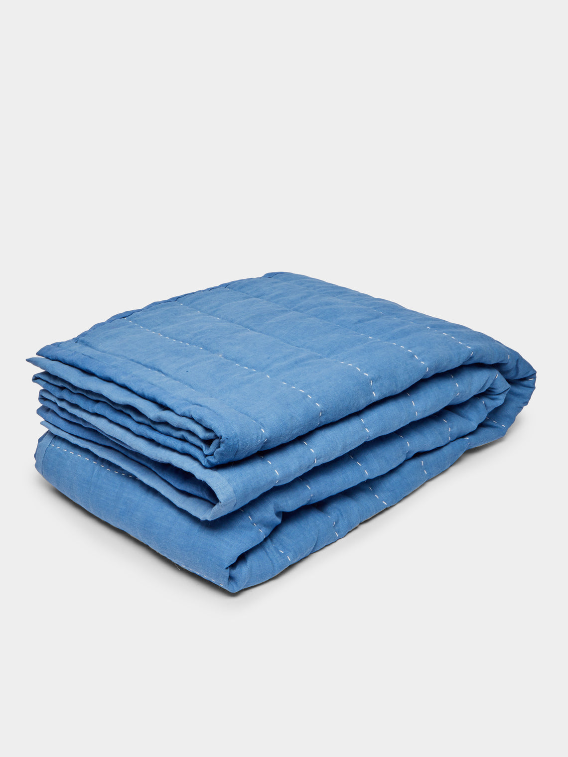 Tuck It In - Hand-Embroidered Linen Quilt -  - ABASK