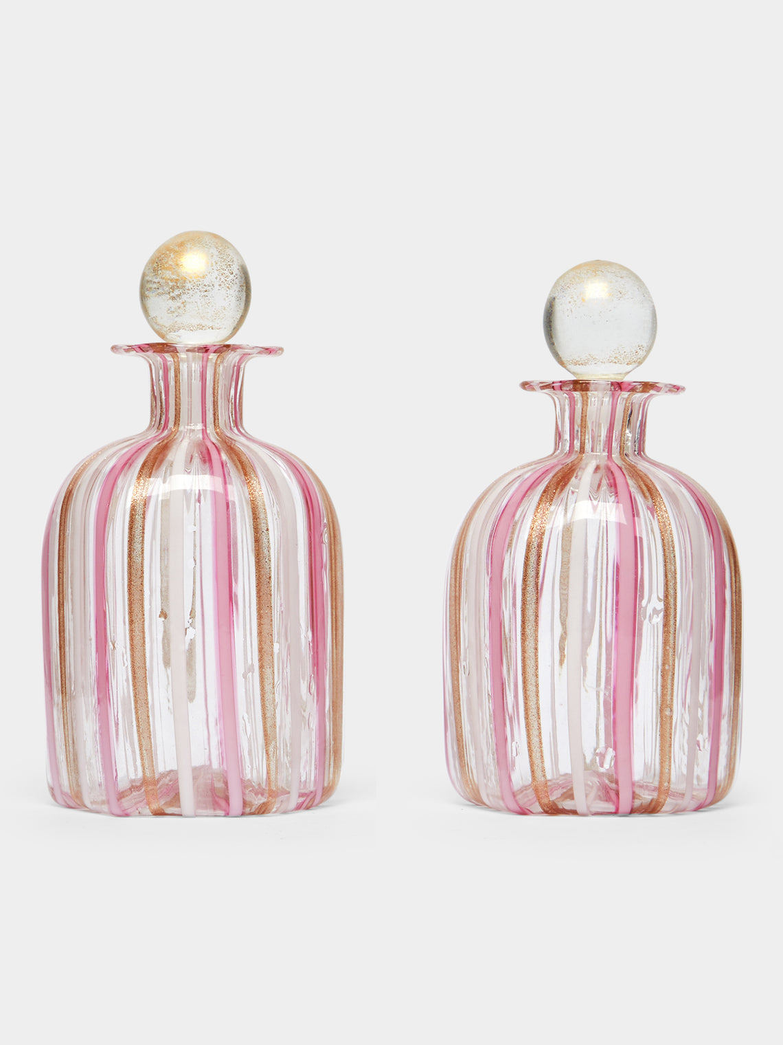 Antique and Vintage - Early 20th Century Murano Ribbon Perfume Bottles (Set of 2) -  - ABASK - 