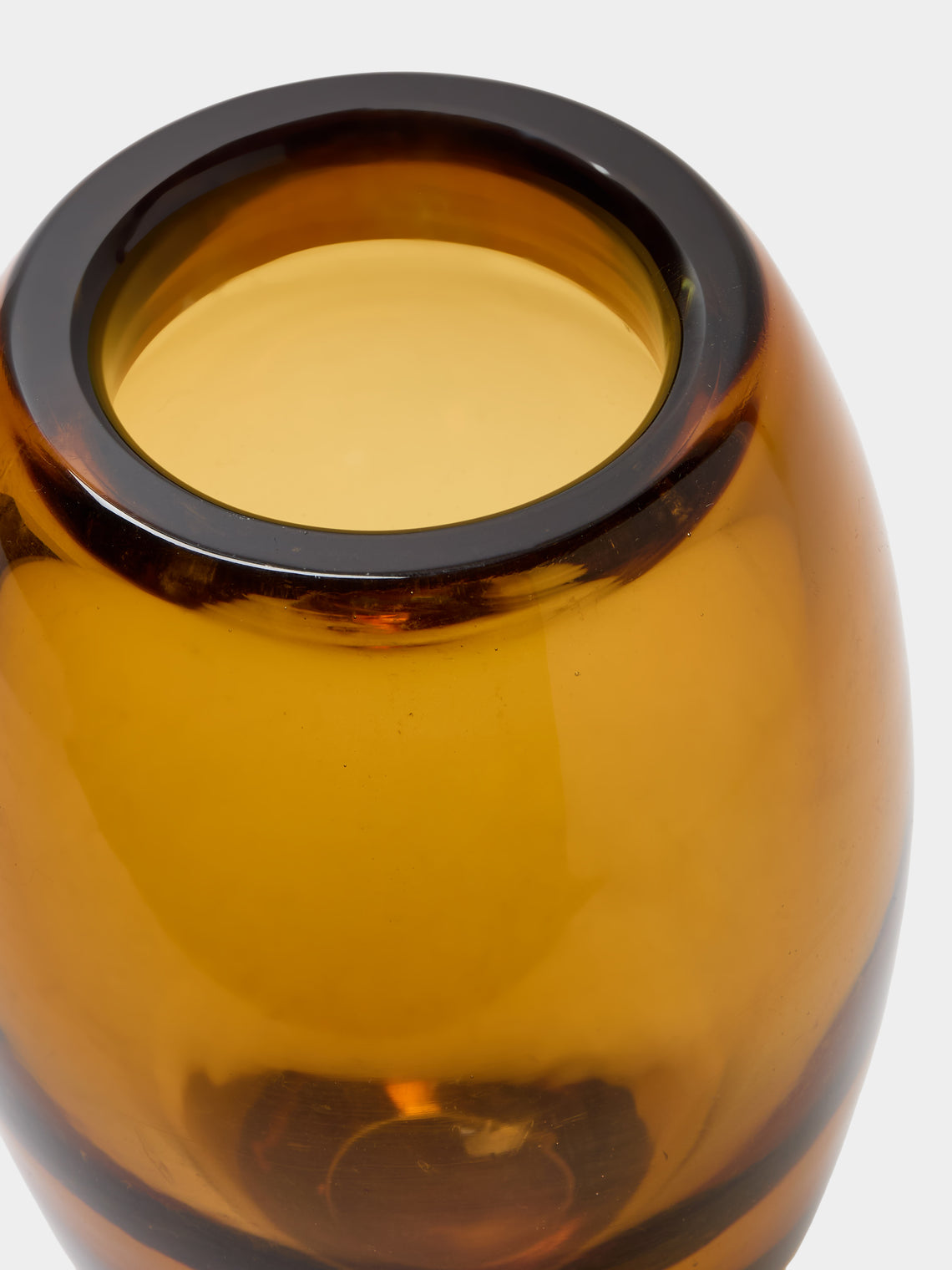 Antique and Vintage - 1960s Flavio Poli for Seguso Vetri d’Arte Sommerso Murano Glass Vase (10in/25.5cm) - Orange - ABASK