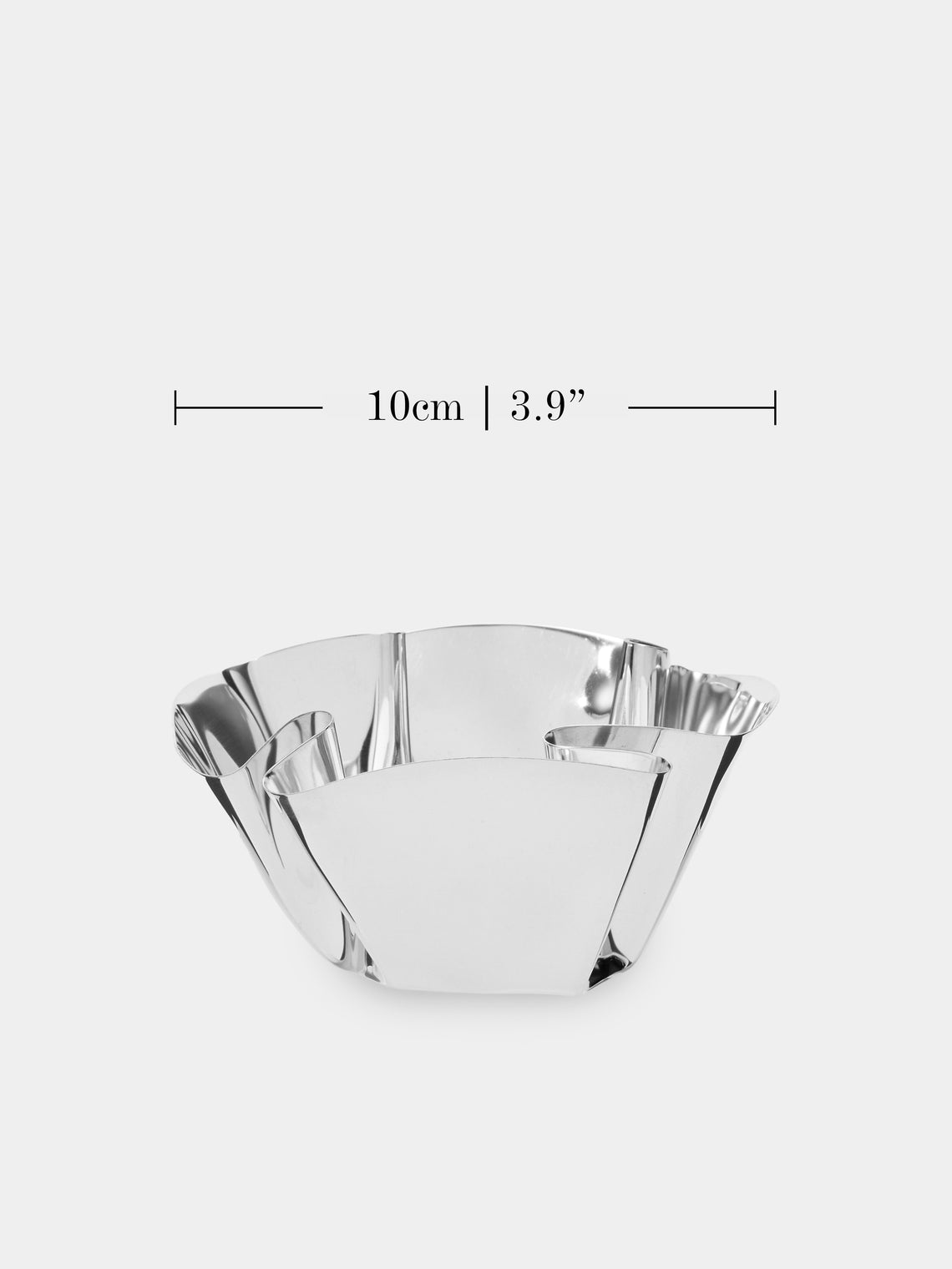 San Lorenzo - 1993 Afra and Tobia Scarpa Cartoccio Pure Silver Bowl (4in/10cm) - Silver - ABASK