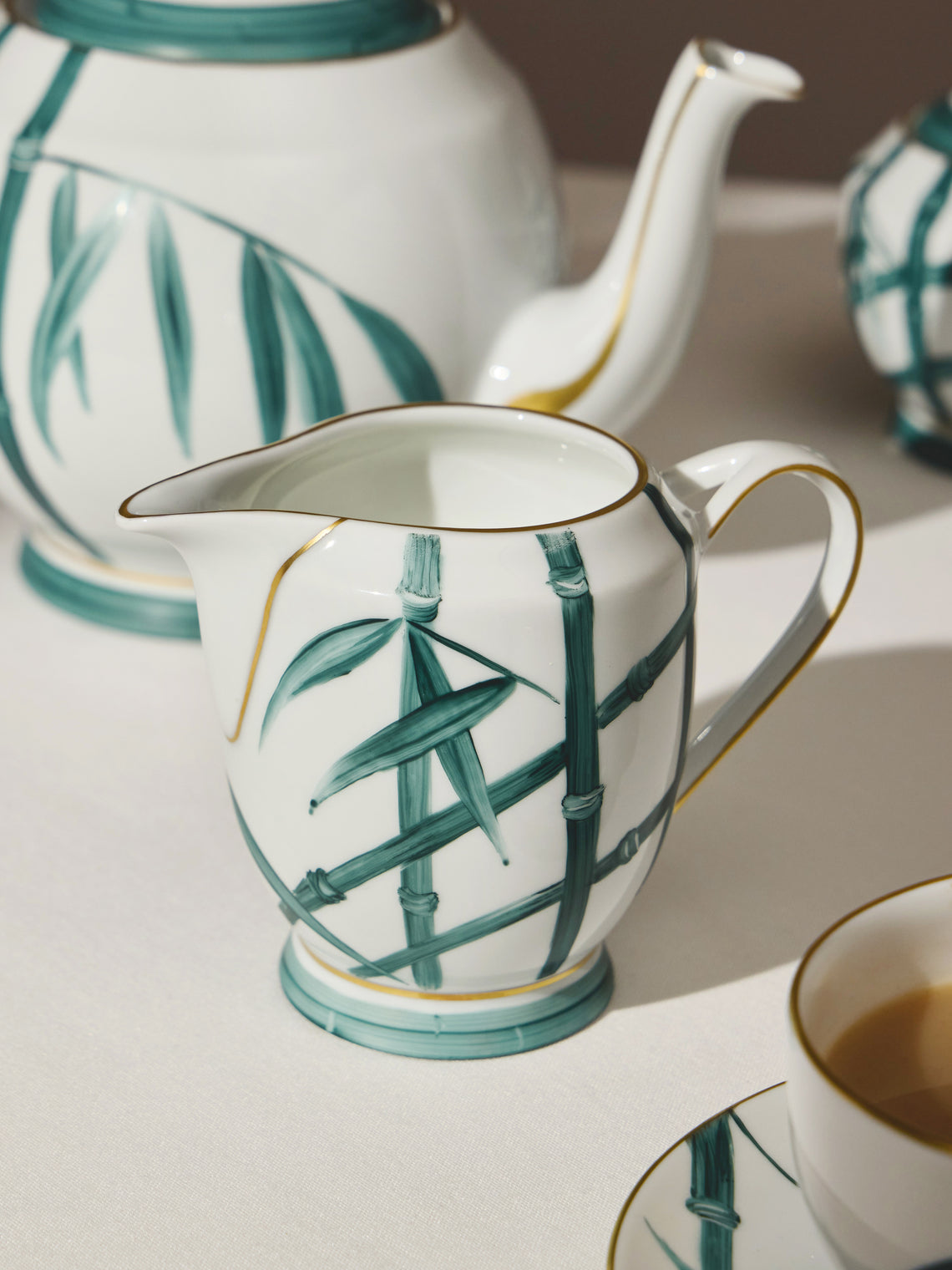 Marie Daage - Jardin d'Arashiyama Hand-Painted Porcelain Creamer - White - ABASK