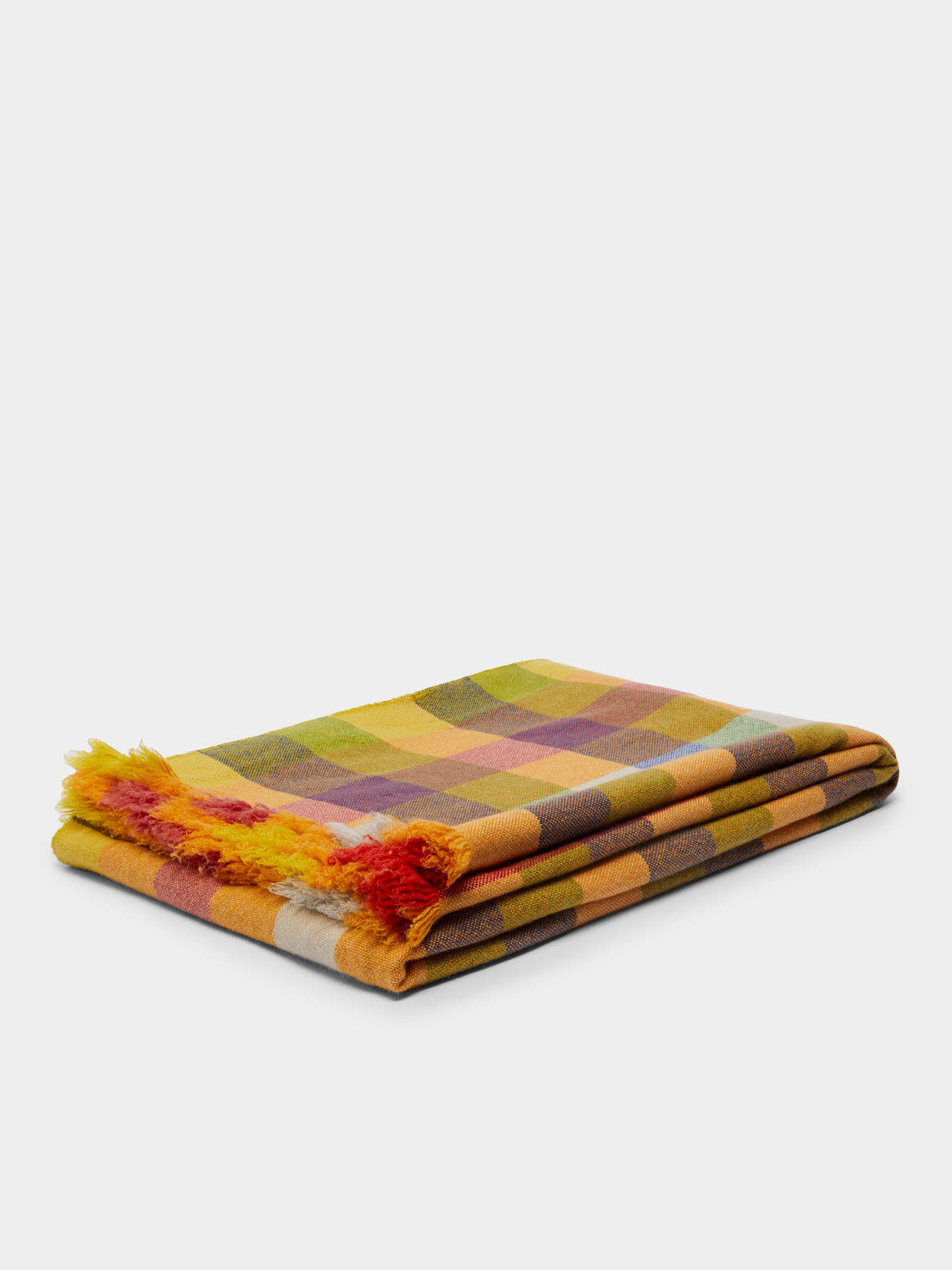 The Elder Statesman - Plaid Cashmere Blanket -  - ABASK