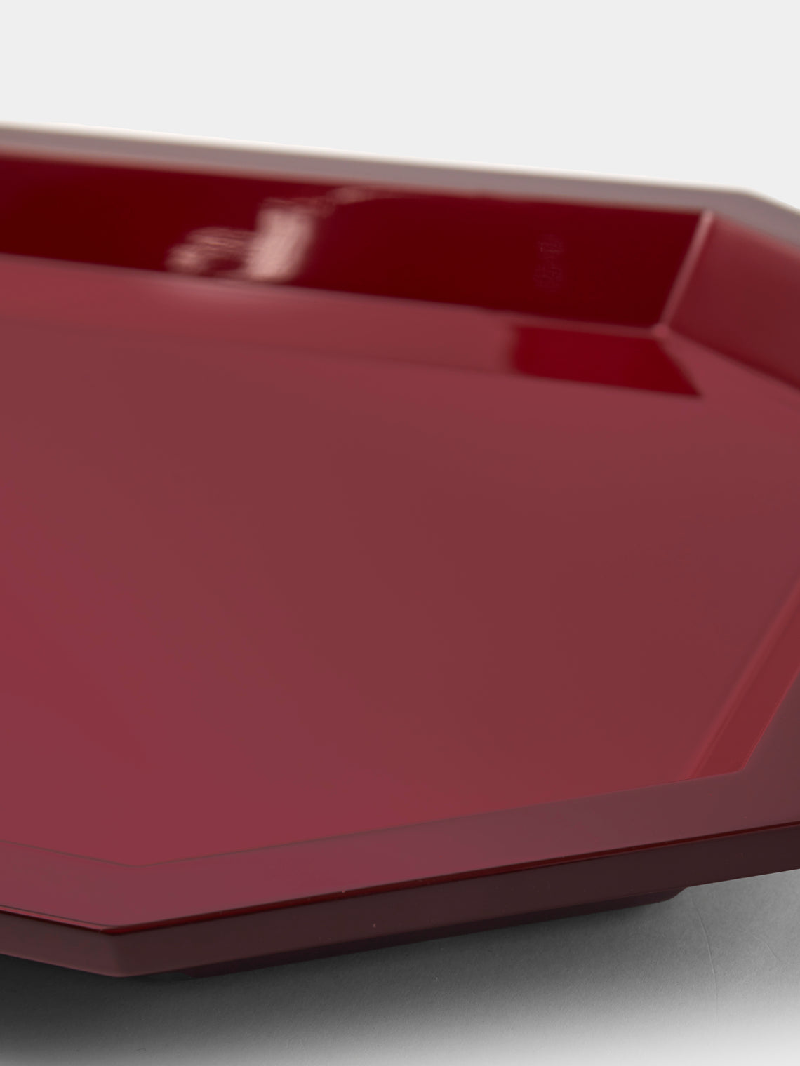 The Lacquer Company - Lacquered Small Octagonal Tray - Red - ABASK