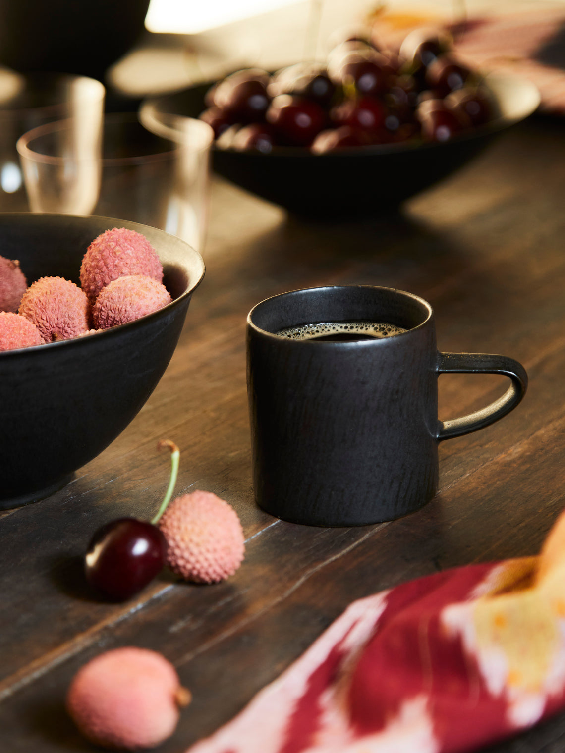 Lee Song-am - Black Clay Small Mugs (Set of 4) -  - ABASK