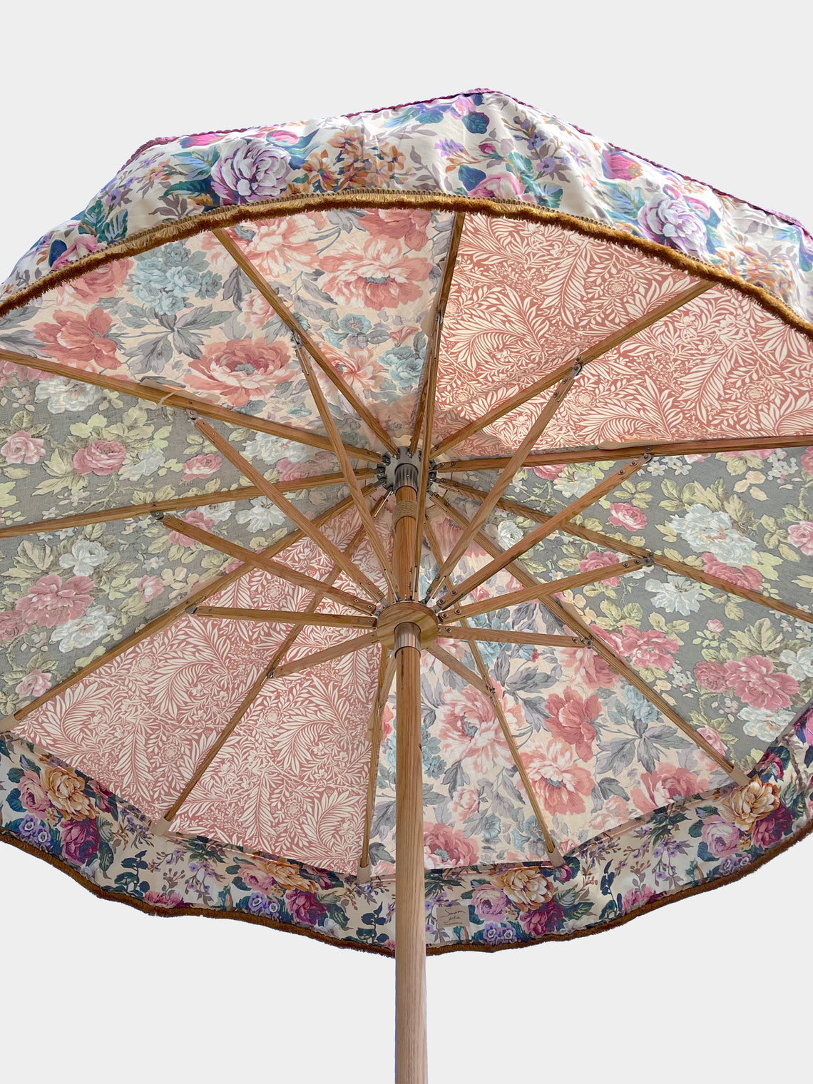 Sunbeam Jackie - Mulberry Vintage-Cotton Parasol - Blue - ABASK