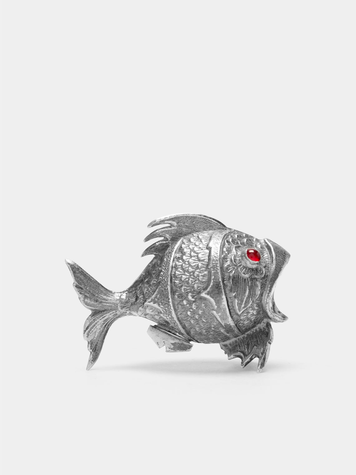 Antique and Vintage - Early-20th Century Solid Silver Fish Salt and Pepper Shakers -  - ABASK