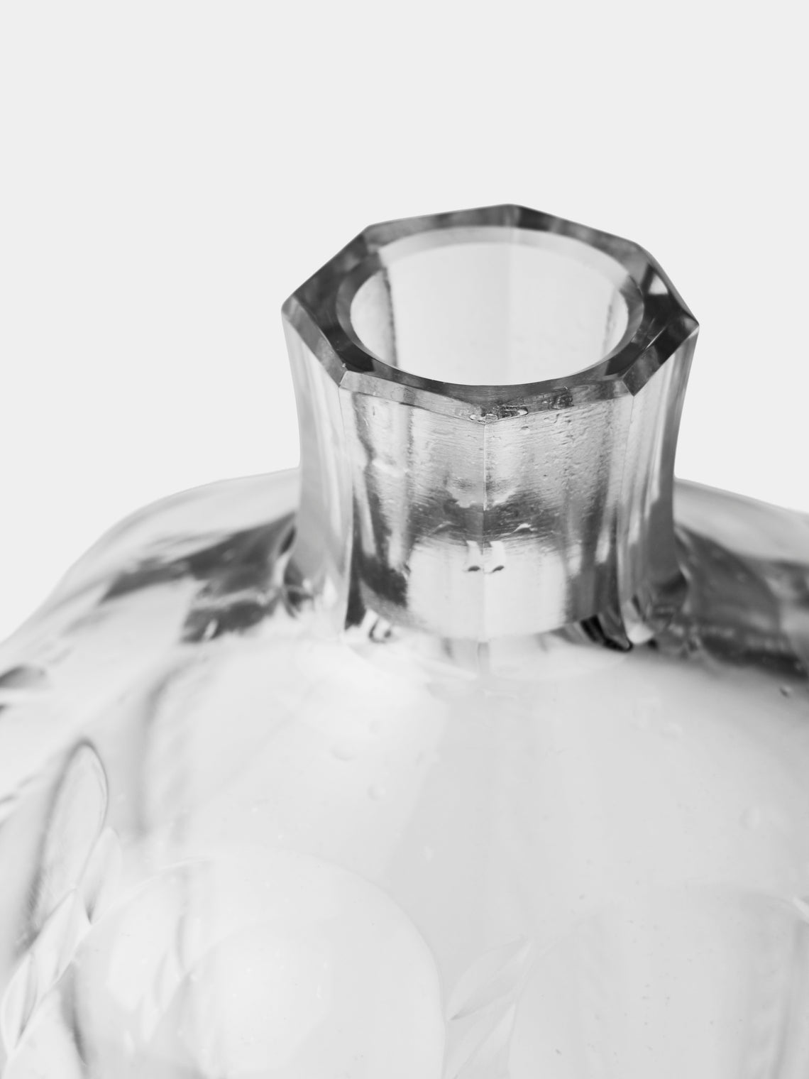 Antique and Vintage - 1950s Italian Crystal Decanter - Clear - ABASK