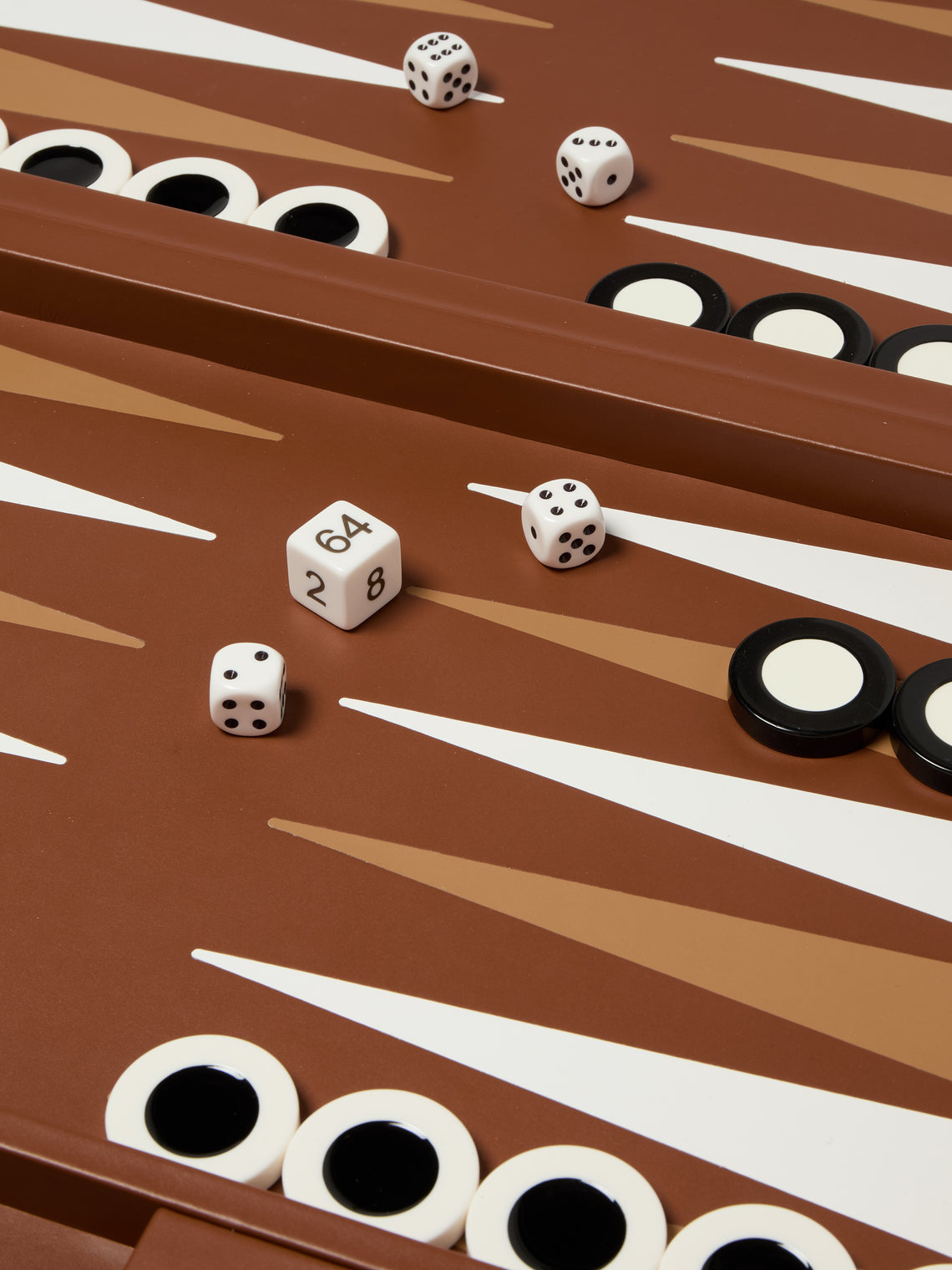Riviere - Eva Handwoven Leather Backgammon Set - Brown - ABASK