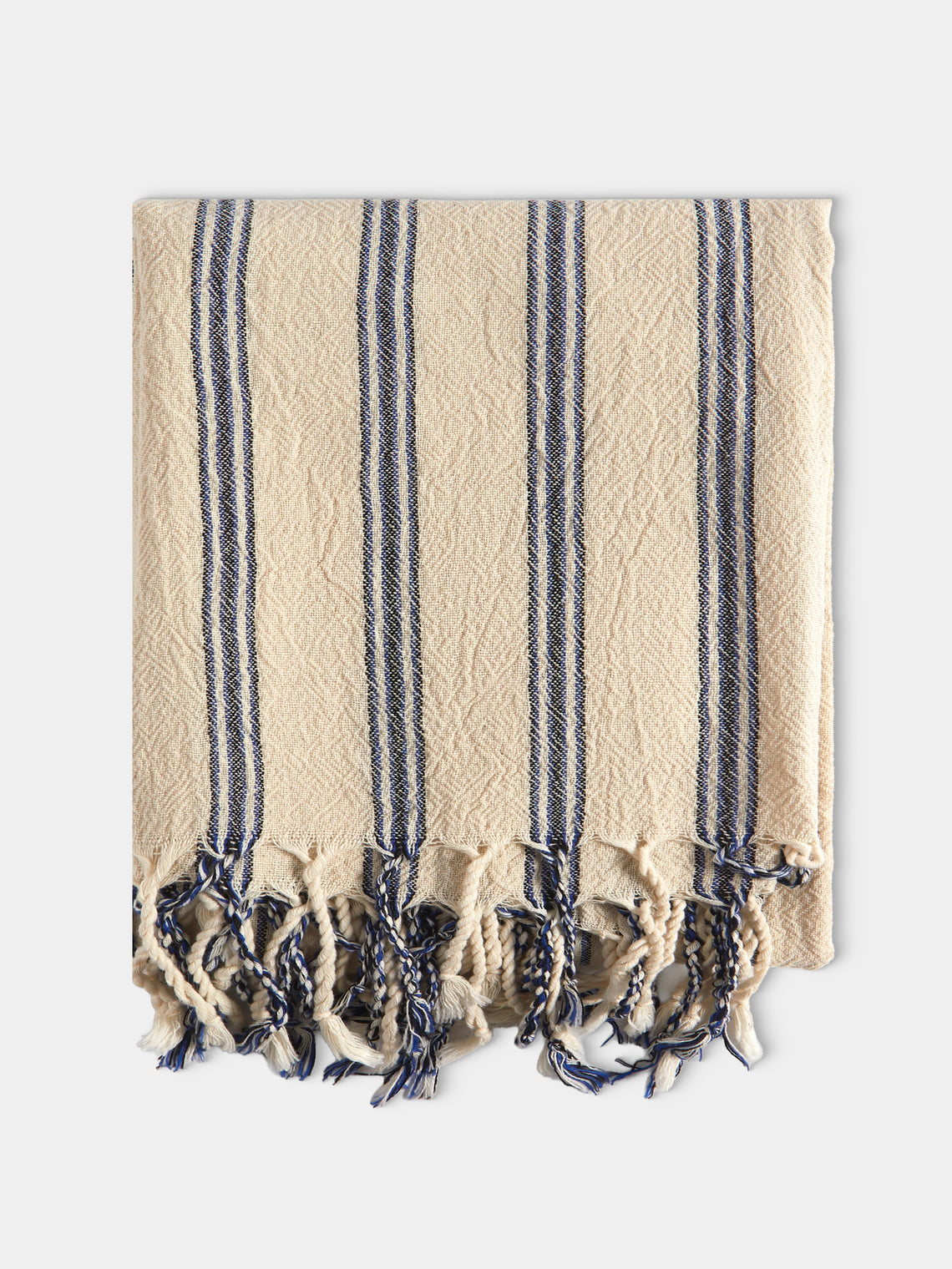 Mizar & Alcor - Sapphire Handwoven Linen and Cotton Towels (Set of 2) - Blue - ABASK - 