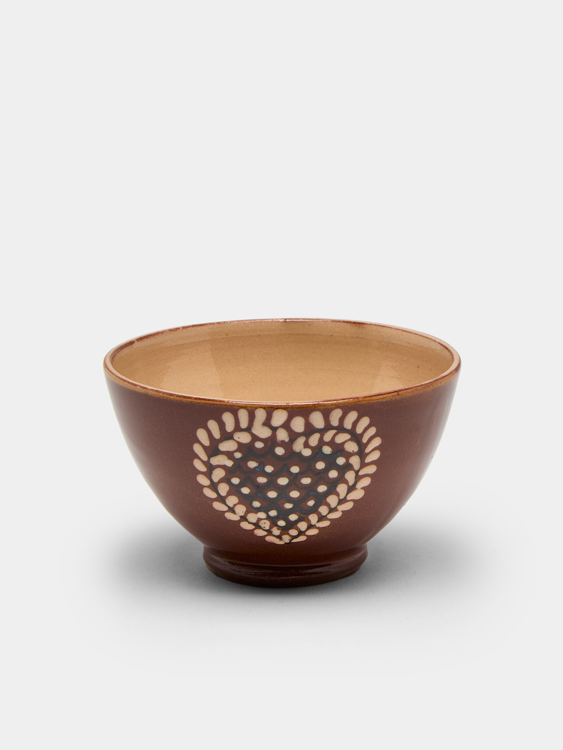 Poterie d’Évires - Hearts Hand-Painted Ceramic Small Bowls (Set of 8) -  - ABASK