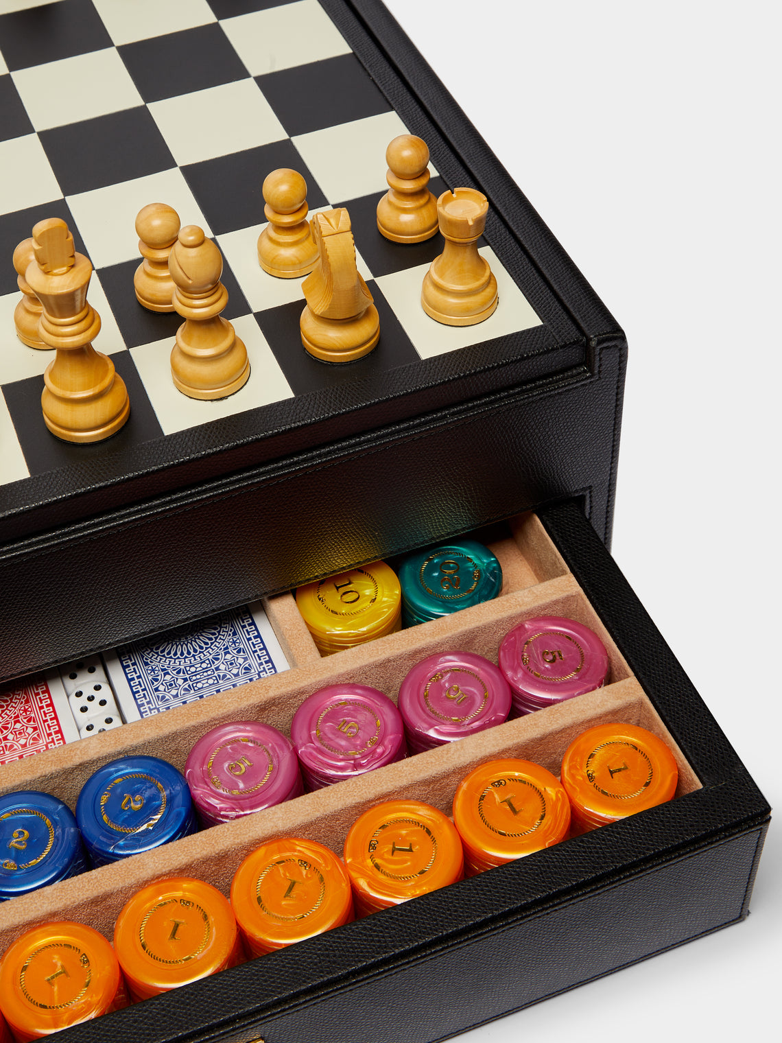 Renzo Romagnoli - Mirage Leather Chess and Poker Games Compendium -  - ABASK