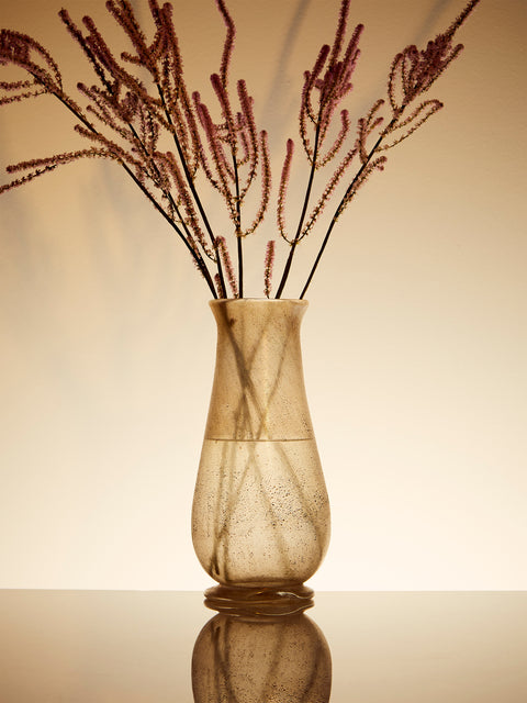 Antique and Vintage - 1950s Seguso Scavo Murano Glass Vase - Gold - ABASK