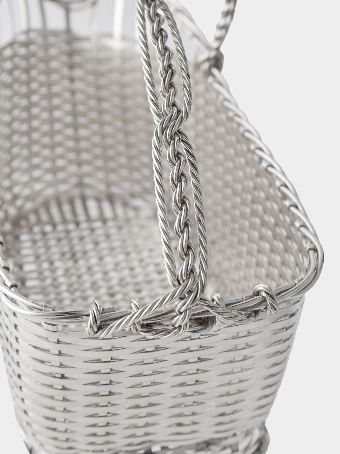 Antique and Vintage - Mid-Century Christofle Silver-Plated Wine Basket - Silver - ABASK