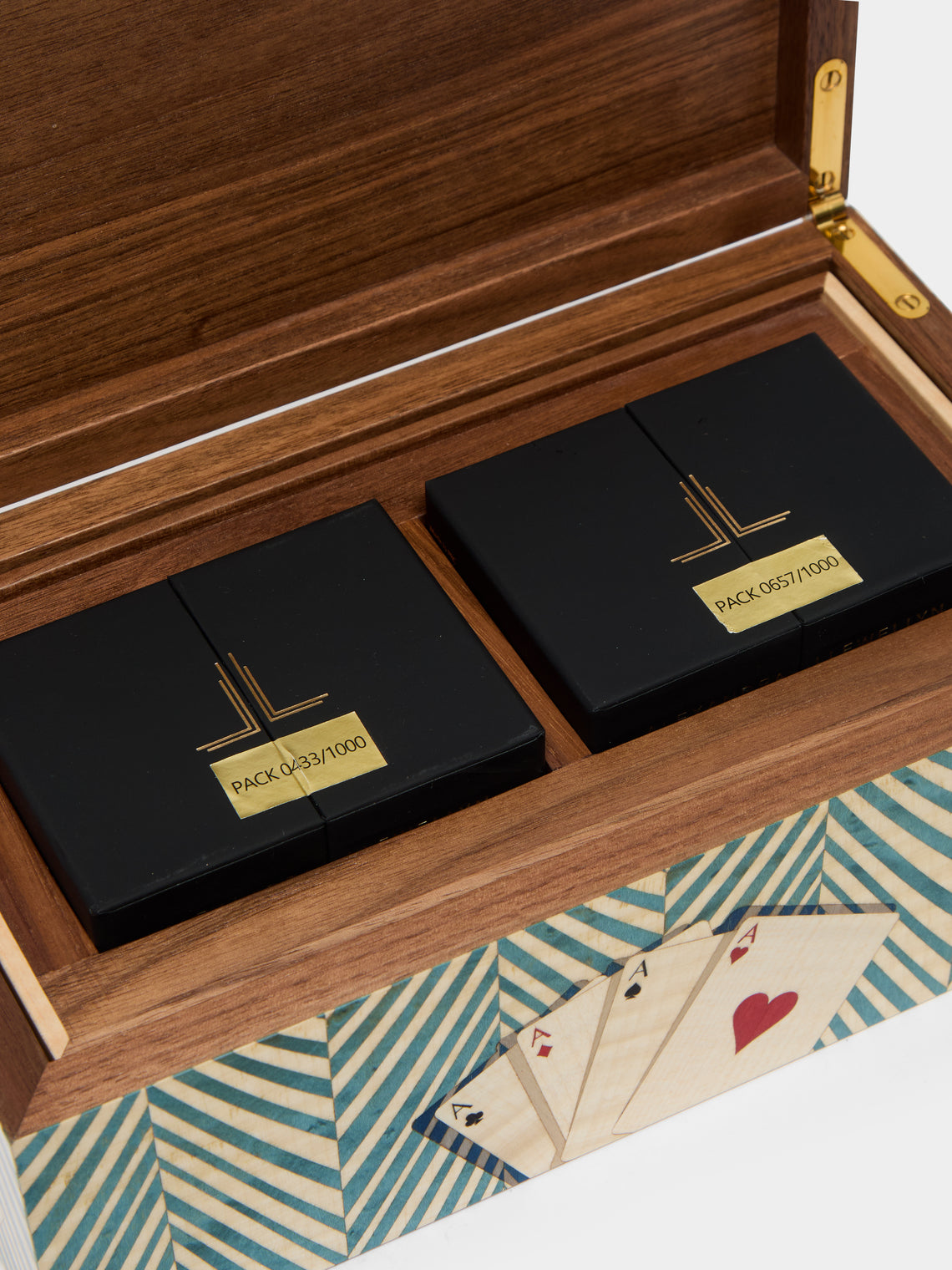 Alexandra Llewellyn - Turquoise Wood Playing Cards Box -  - ABASK