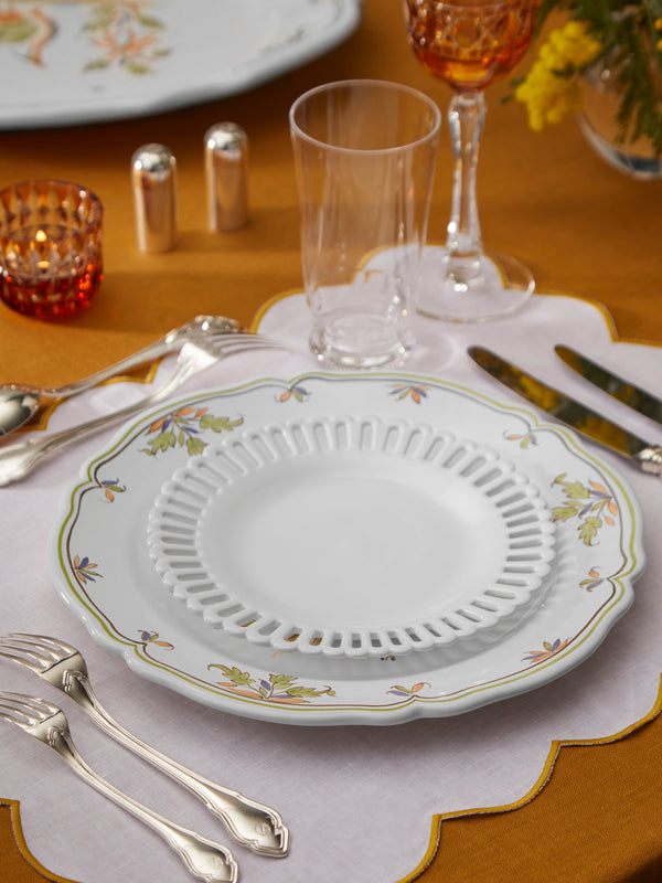 Bourg Joly Malicorne - Moustiers Hand-Painted Ceramic Dinner Plates (Set of 4) -  - ABASK