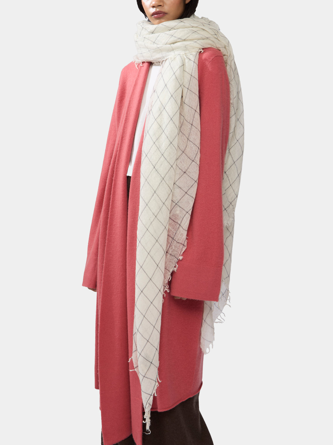 Frenckenberger - Woven Cashmere Medium Scarf - Gray - ABASK