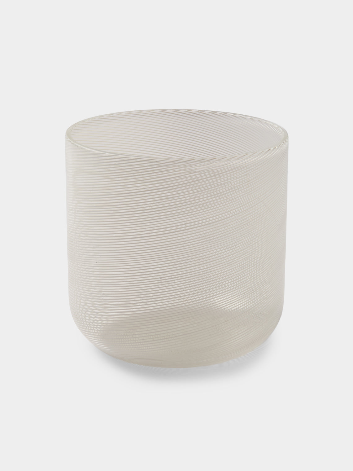 Antique and Vintage - 1970s Fulvio Bianconi for Venini Filigree Murano Glass Vase (4.5in/11cm) - Clear - ABASK - 