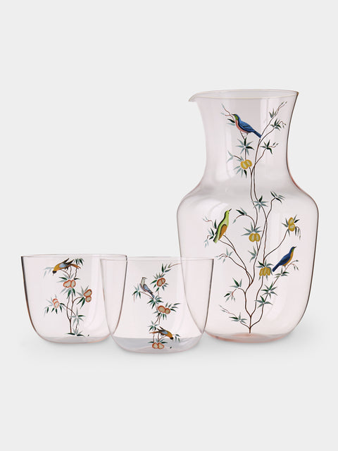 Lobmeyr - Garden of Paradise Hand-Painted Crystal Collection - Light pink - ABASK - 