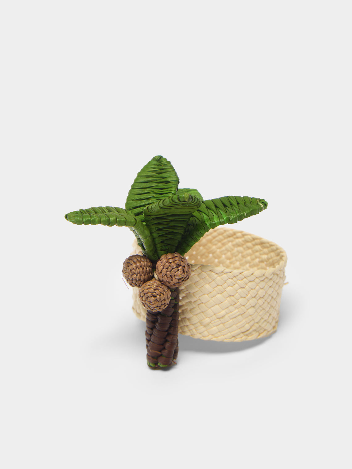 Coro Cora - Palm Tree Handwoven Iraca Palm Napkin Rings (Set of 4) -  - ABASK