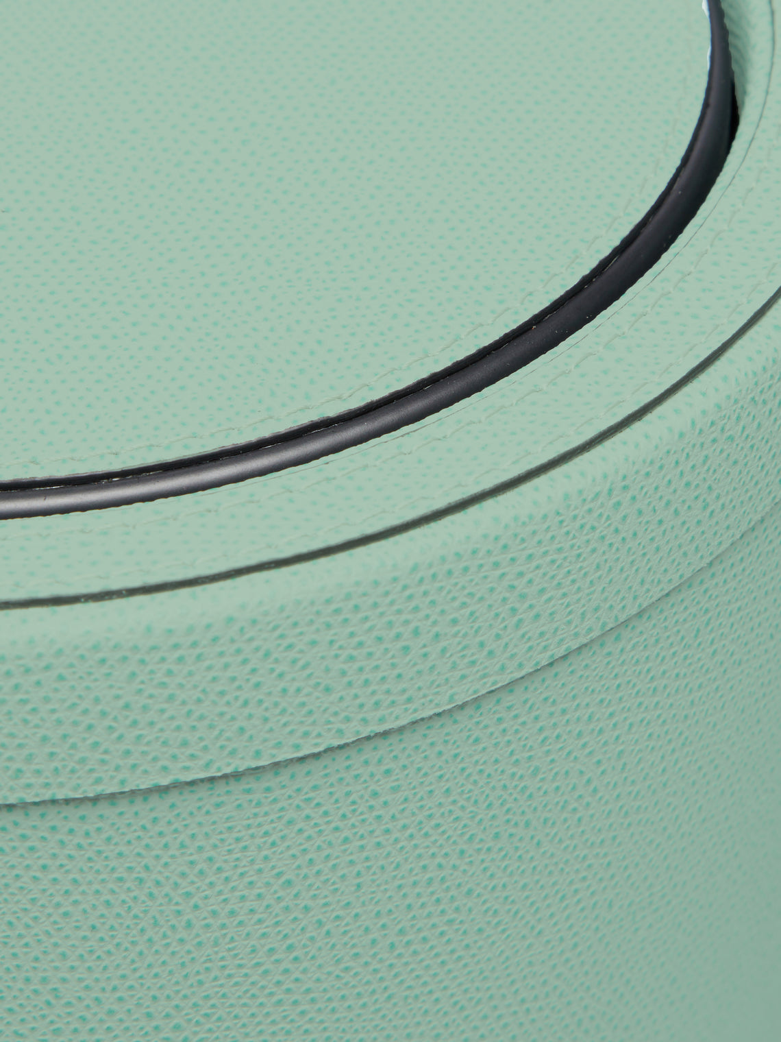 Giobagnara - Leather Swing Round Bin - Light green - ABASK